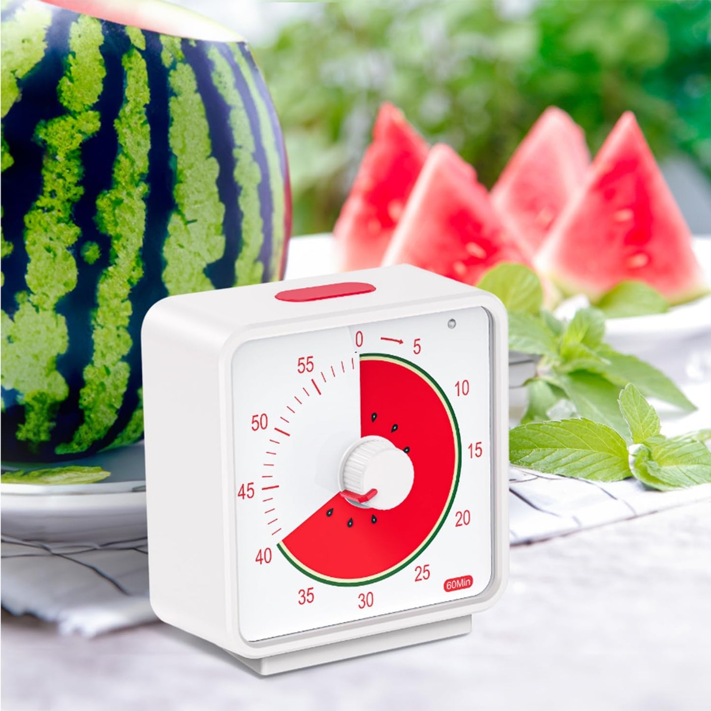 60 Minute Children's Visual Timer,Countdown Timer for Class and Kitchen,Learn Desktop Timer,Time Management Tool,Watermelon Pattern(Watermelon)